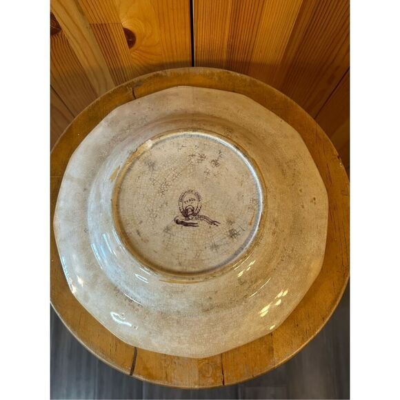 Antique J Wedgwood Tyrol Ironstone Transferware Polychrome 10.5” Bowl(8947) - Picture 5 of 13